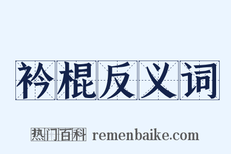 衿棍反义词是什么意思的图片